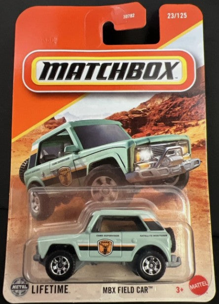 Matchbox 2025 #023/125 MBX Field Car, National Parks mint green