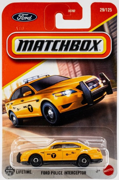 Matchbox 2025 #029/100 Ford Police Interceptor, yellow