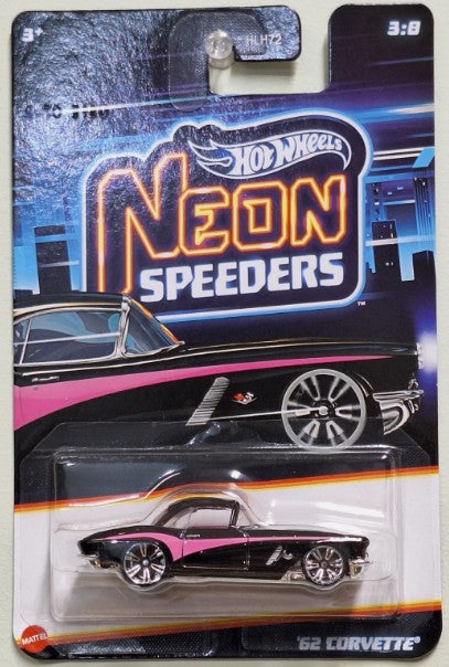 Hot Wheels 2026 Neon Speeders, Mix 1 3:8 '62 Corvette, black