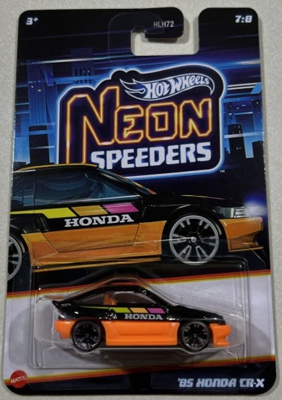 Hot Wheels 2026 Neon Speeders, Mix 1 7:8 '85 Honda CR-X, black/orange