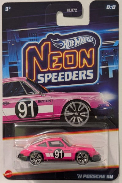 Hot Wheels 2026 Neon Speeders, Mix 1 8:8 '71 Porsche 911, pink