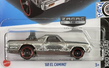 Hot Wheels 2022 #196/250 '68 El Camino, RETAILER EXCLUSIVE, NEW/LOOSE, zamac