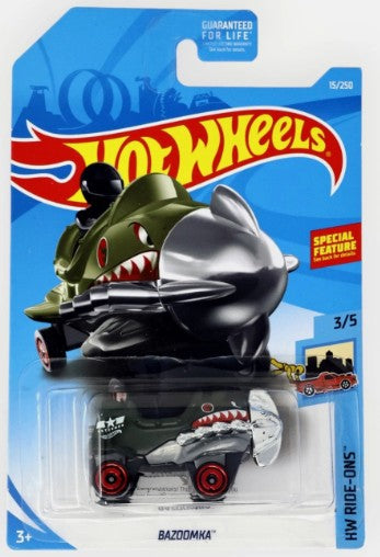Hot Wheels 2019 #015/250 Bazoomka, TREASURE HUNT, olive green