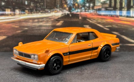 Hot Wheels 2025 National Icons 4/5, 1971 Nissan Skyline HT 2000 GT-R, NEW/LOOSE, orange