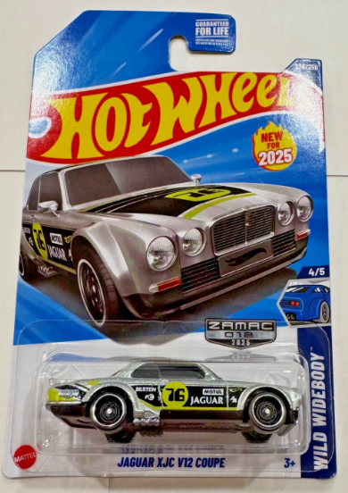 Hot Wheels 2025 #238/250 Jaguar XJC V12 Coupe, RETAILER EXCLUSIVE, zamac