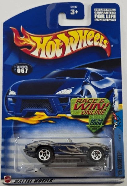 Hot Wheels 2002 #67 '65 Corvette, metallic blue
