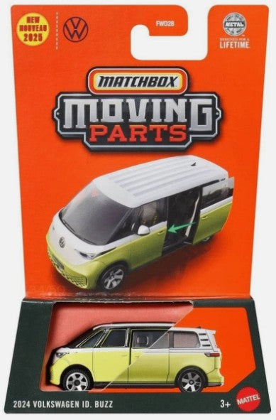 Matchbox 2025 Moving Parts 2024 Volkswagen ID.Buzz, yellow & whtie