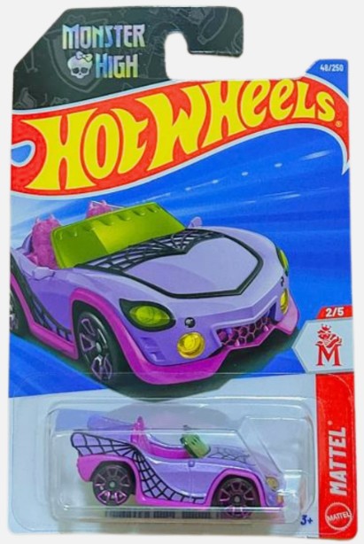 Hot Wheels 2026 #048/250 Monster High Ghoul Mobile, metalflake lavender