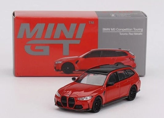 Mini GT #700, BMW M3 Competition Touring, NEW/LOOSE w/Box, toronto red metallic