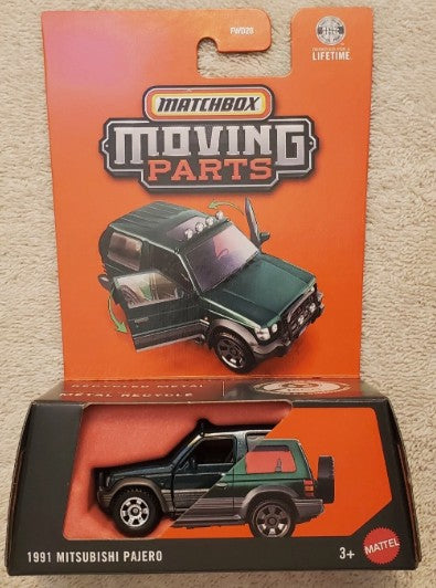Matchbox 2026 Moving Parts, 1991 Mitsubishi Pajero, forest green