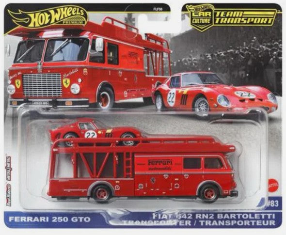 Hot Wheels Car Culture Team Transport #83 Ferrari 250 GTO & Fiat 642 RN2 Bartoletti Transporter