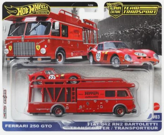 Hot Wheels Car Culture Team Transport #83 Ferrari 250 GTO & Fiat 642 RN2 Bartoletti Transporter