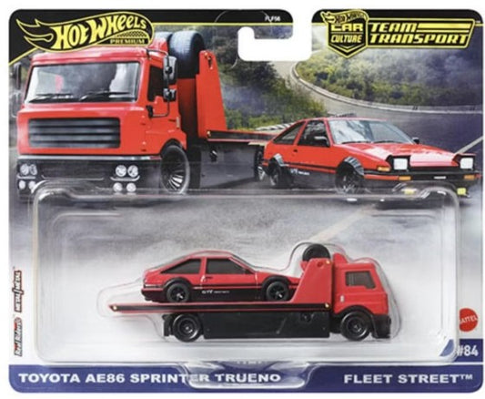 Hot Wheels Car Culture Team Transport #84 Toyota AE86 Spinter Trueno & Fleet Street