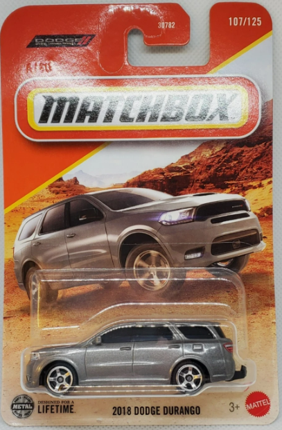 Matchbox 2025 #107/125 2018 Dodge Durango, NEW/LOOSE, grey