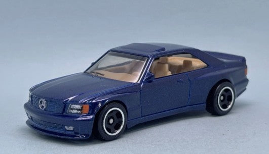 Hot Wheels 2025 #186/250 '89 Mercedes-Benz 560 SEC AMG, NEW/LOOSE, metalflake dark blue