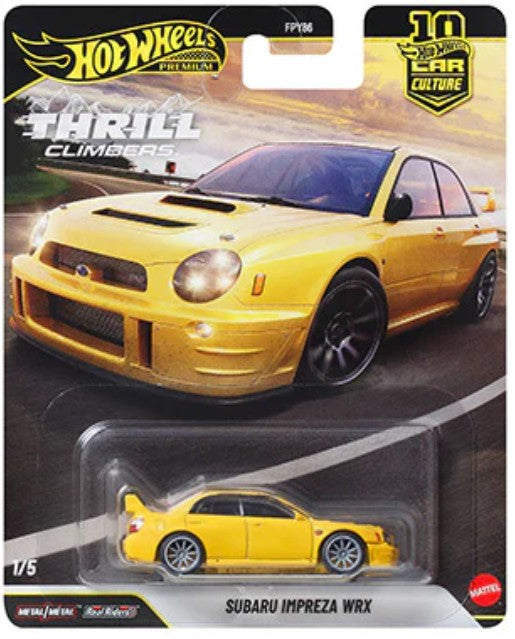 Hot Wheels 2026 Thrill Climbers 1/5, Subaru Impreza WRX, yellow