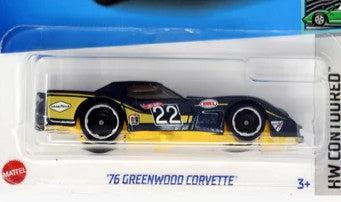 Hot Wheels 2022 #021/250 '76 Greenwood Corvette, NEW/LOOSE, metalflake dark blue