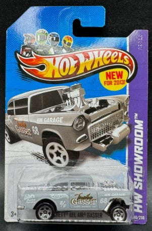 Hot Wheels 2013 #190/250 '55 Chevy Bel Air Gasser, primer grey