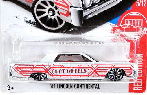 Hot Wheels 2017 Red Edition, '64 Lincoln Continental, NEW/LOOSE, white