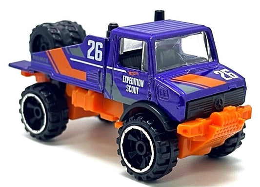 Hot Wheels 2026 #064/250 Mercedes-Benz Unimog 1300L, NEW/LOOSE, purple