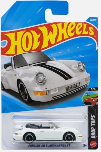 Hot Wheels 2026 #052/250 Porsche 911 Turbo Cabriolet, white