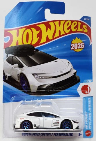 Hot Wheels 2026 #060/250 Toyota Prius Custom, white (no roof box variant)