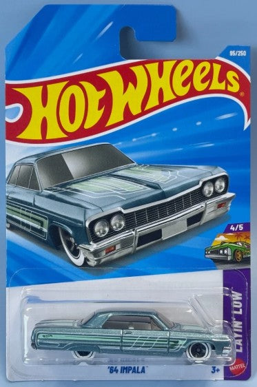 Hot Wheels 2026 #095/250, '64 Impala, metalflake cyan
