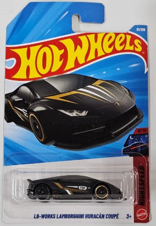 Hot Wheels 2026 #091/250, LB-WORKS Lamborghini Huracán Coupé, satin black