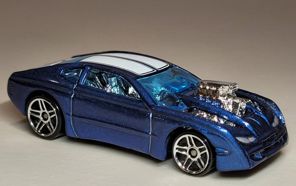 Hot Wheels 2002 #16, Overbored 454, NEW/LOOSE, metalflake blue