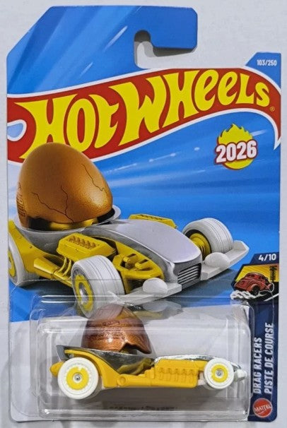 Hot Wheels 2026 #102/250, Eggshelleracer, zamac