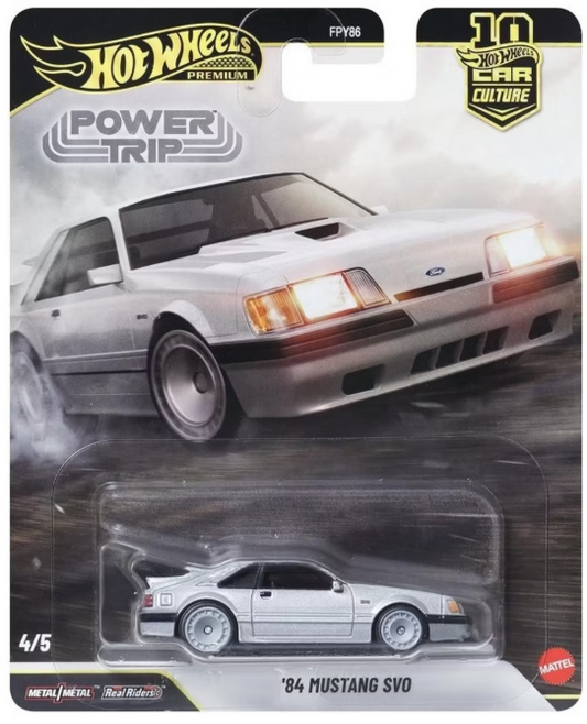 Hot Wheels 2026 Premium Power Trip 4/5, '84 Mustang SVO, silver metallic