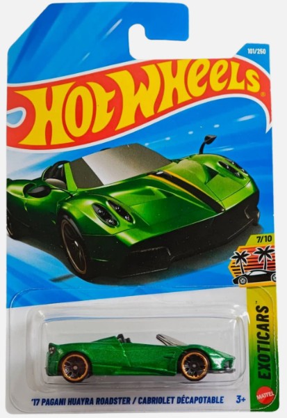 Hot Wheels 2026 #101/250, '17 Pagani Huayra Roadster, green
