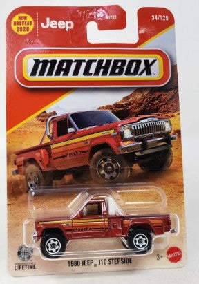 Matchbox 2026 #034/125, 1980 Jeep J10 Stepside, bordeaux metallic