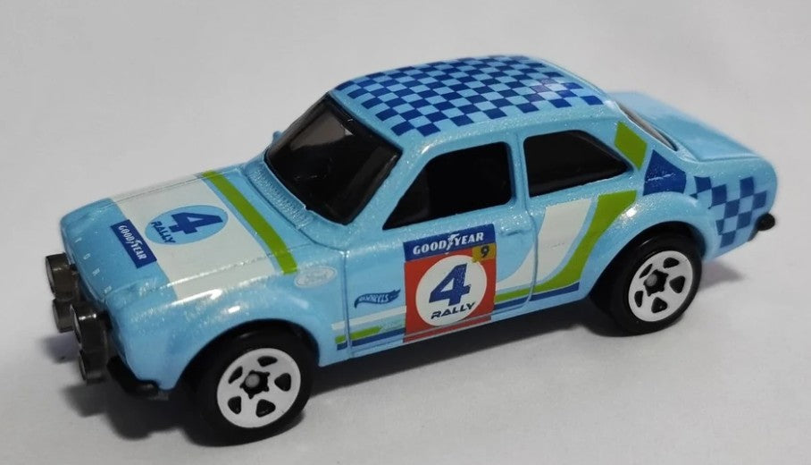 Hot Wheels 2022 #244/250, '70 Ford Escort RS1600, NEW/LOOSE, pearl light blue