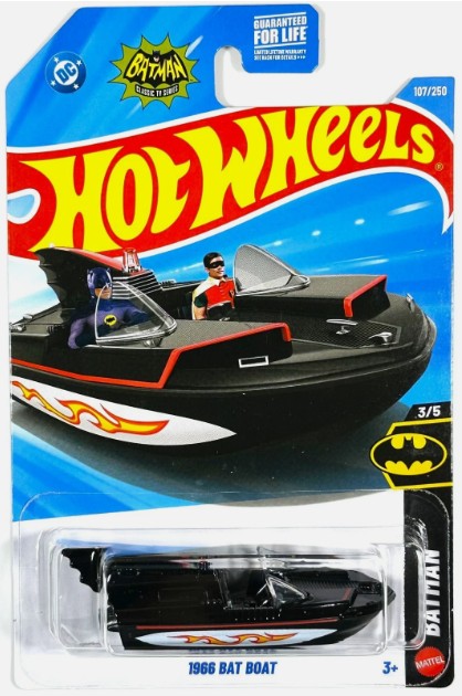 Hot Wheels 2026 #107/250 1966 Bat Boat, black