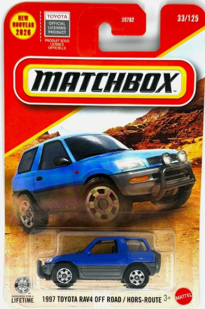 Matchbox 2026 #033/125, 1997 Toyota RAV4 Off Road, blue