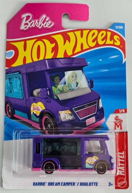 Hot Wheels 2026 #021/250, Barbie Dream Camper, purple