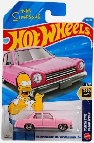 Hot Wheels 2026 #108/250, The Simpsons Family Car, pink