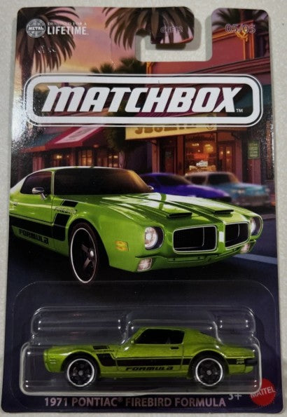 Matchbox 2026 Local Cruisers, 1971 Pontiac Firebird Formula, green