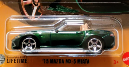Matchbox 2025 Sports Car Series 3/5, 2015 Mazda MX-5 Miata, NEW/LOOSE, metalflake dark green