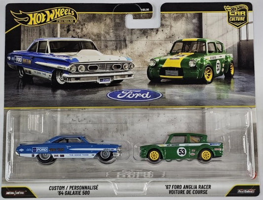Hot Wheels 2026 Premium Car Culture 2-Pack, Custom '64 Galaxie 500 & '67 Ford Anglia Racer