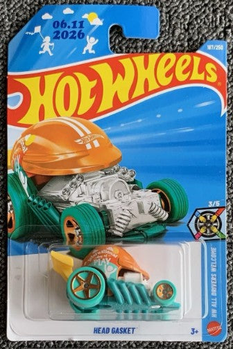 Hot Wheels 2026 #167/250, Head Gasket, NEW/LOOSE, metalflake orange