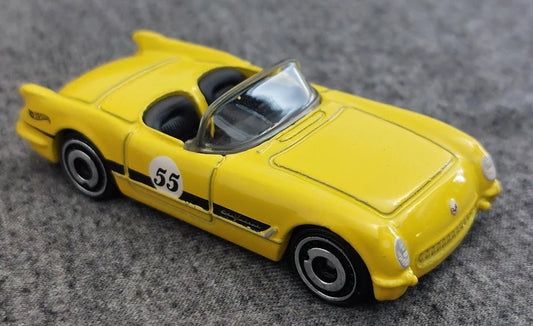 Hot Wheels 2023 Corvette 70 1/8, '55 Corvette, NEW/LOOSE, yellow