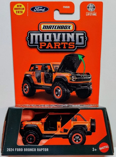 Matchbox 2026 Moving Parts, 2024 Ford Bronco Raptor, orange
