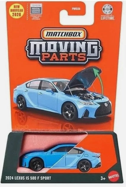 Matchbox 2026 Moving Parts, 2024 Lexus IS 500 F Sport, blue