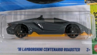 Hot Wheels 2026 #002/250, '16 Lamborghini Centenario Roadster, eBay EXCLUSIVE, NEW/LOOSE, grey