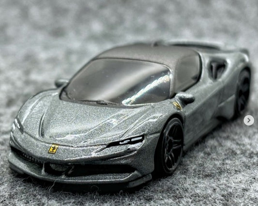 Hot Wheels 2025 #191/250 Ferrari SF90 Stradale, NEW/LOOSE, metalflake grey