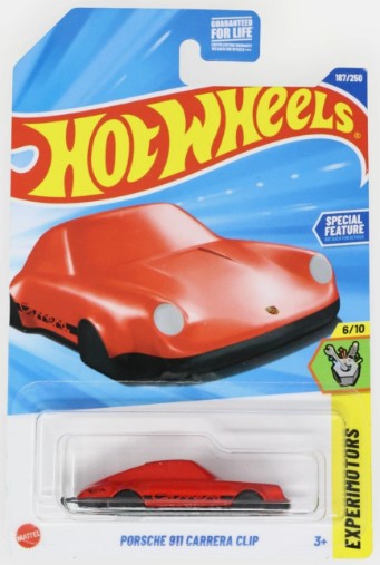 Hot Wheels 2025 #187/250, Porsche 911 Carrera Clip, red