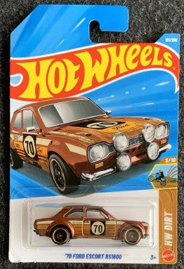 Hot Wheels 2026 #161/250, '70 Ford Escort RS1600, NEW/LOOSE, brown