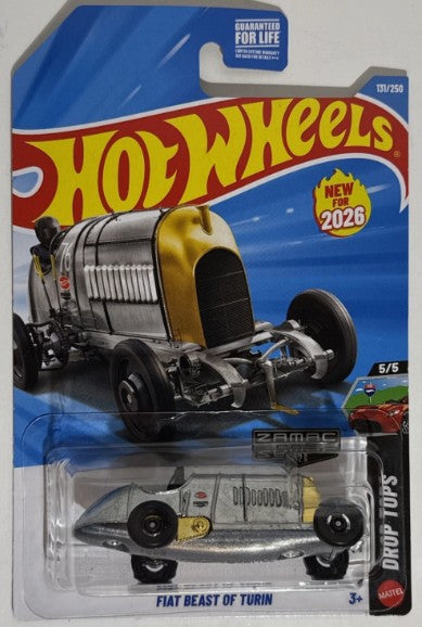 Hot Wheels 2026 #131/250, Fiat Beast of Turin, zamac
